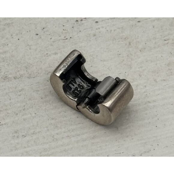Authentic Pandora Sterling Silver Plain Clip Charm 790138 ALE 2.18 Grams - Picture 4 of 5